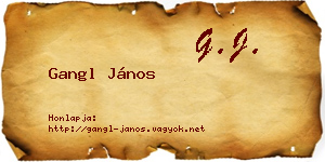 Gangl János névjegykártya