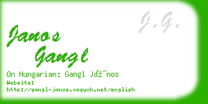 janos gangl business card